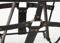 Jacques Adnet 1950s Stitched leather magazine rack by Jacques Adnet - 2900763