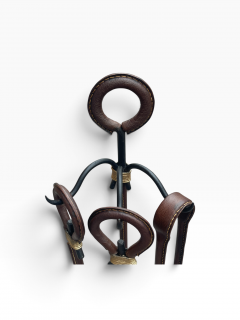 Jacques Adnet 1950s Stitched leather mantles by Jacques ADNET - 4811419