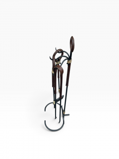 Jacques Adnet 1950s Stitched leather mantles by Jacques ADNET - 4811422
