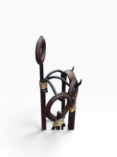 Jacques Adnet 1950s Stitched leather mantles by Jacques ADNET - 4811423