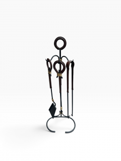 Jacques Adnet 1950s Stitched leather mantles by Jacques ADNET - 4812351