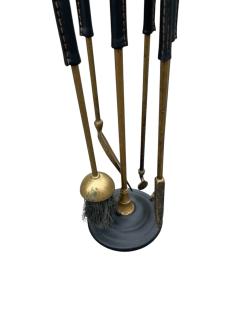 Jacques Adnet 1950s Stitched leather mantles by Jacques Adnet - 4397661