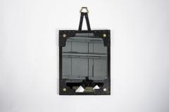 Jacques Adnet 1950s Stitched leather mirror by Jacques Adnet - 2948159