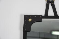 Jacques Adnet 1950s Stitched leather mirror by Jacques Adnet - 2948160