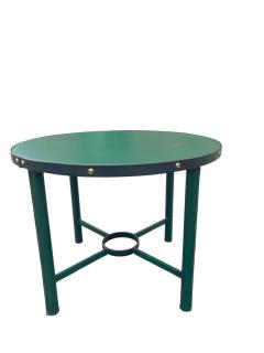 Jacques Adnet 1950s Stitched leather occasional table by Jacques Adnet - 4362881