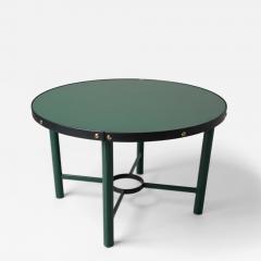 Jacques Adnet 1950s Stitched leather occasional table by Jacques Adnet - 4363283