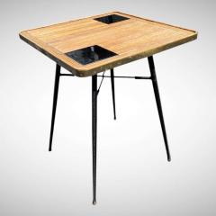 Jacques Adnet 1950s Stitched leather occasional table by Jacques Adnet - 4753897