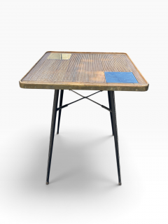 Jacques Adnet 1950s Stitched leather occasional table by Jacques Adnet - 4753900