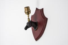 Jacques Adnet 1950s Stitched leather sconces by Jacques Adnet - 3031185