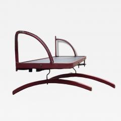 Jacques Adnet 1950s Stitched leather shelve and coat rack by Jacques Adnet - 4369189