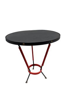 Jacques Adnet 1950s Stitched leather side table by Jacques Adnet - 4397680