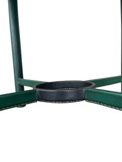 Jacques Adnet 1950s Stitched leather side table by Jacques Adnet - 4444215