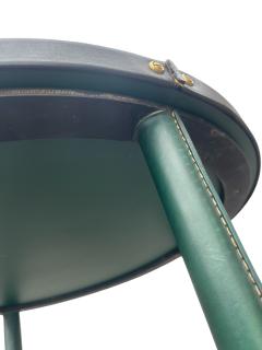 Jacques Adnet 1950s Stitched leather side table by Jacques Adnet - 4444216