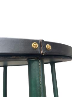 Jacques Adnet 1950s Stitched leather side table by Jacques Adnet - 4444217