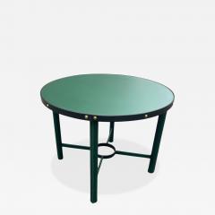 Jacques Adnet 1950s Stitched leather side table by Jacques Adnet - 4444342