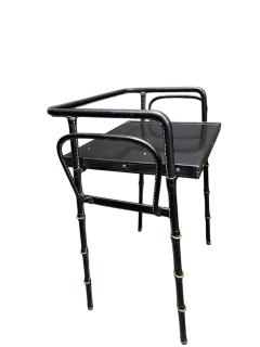 Jacques Adnet 1950s Stitched leather side table by Jacques Adnet - 4471542