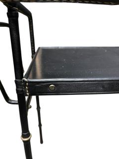 Jacques Adnet 1950s Stitched leather side table by Jacques Adnet - 4471547