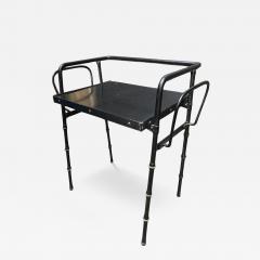 Jacques Adnet 1950s Stitched leather side table by Jacques Adnet - 4475241