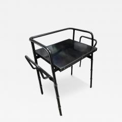 Jacques Adnet 1950s Stitched leather side table by Jacques Adnet - 4575553