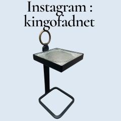 Jacques Adnet 1950s Stitched leather side table or vide poche by Jacques Adnet - 4381538