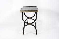 Jacques Adnet 1950s Stitched leather side tables by Jacques Adnet - 2903274