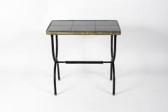 Jacques Adnet 1950s Stitched leather side tables by Jacques Adnet - 2903277
