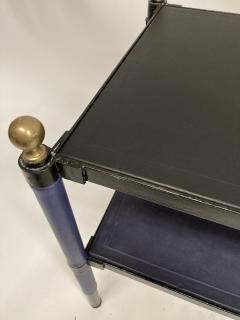 Jacques Adnet 1950s Stitched leather side tables by Jacques Adnet - 4097365