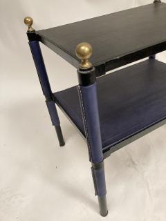Jacques Adnet 1950s Stitched leather side tables by Jacques Adnet - 4097367