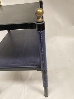 Jacques Adnet 1950s Stitched leather side tables by Jacques Adnet - 4097370