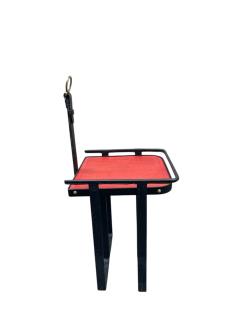 Jacques Adnet 1950s Stitched leather side tables by Jacques Adnet - 4368059