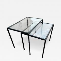 Jacques Adnet 1950s Stitched leather side tables by Jacques Adnet - 4483705