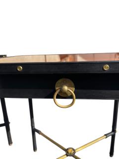Jacques Adnet 1950s Stitched leather side tables by Jacques Adnet - 4533292