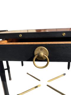 Jacques Adnet 1950s Stitched leather side tables by Jacques Adnet - 4533296