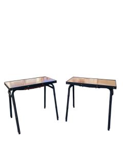 Jacques Adnet 1950s Stitched leather side tables by Jacques Adnet - 4551023