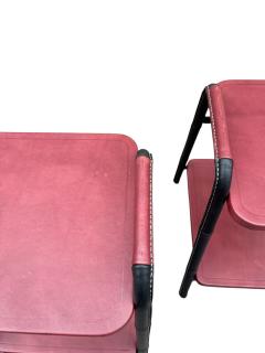 Jacques Adnet 1950s Stitched leather side tables by Jacques Adnet - 4567737