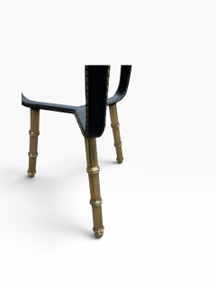 Jacques Adnet 1950s Stitched leather side tables by Jacques Adnet - 4771625