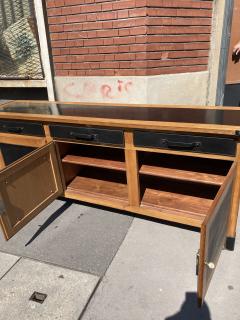 Jacques Adnet 1950s Stitched leather sideboard by Jacques Adnet - 3846207