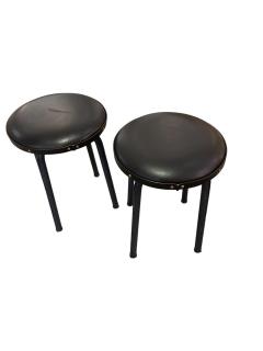 Jacques Adnet 1950s Stitched leather stools by Jacques Adnet - 4587178