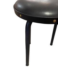 Jacques Adnet 1950s Stitched leather stools by Jacques Adnet - 4587179