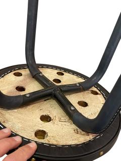 Jacques Adnet 1950s Stitched leather stools by Jacques Adnet - 4587184