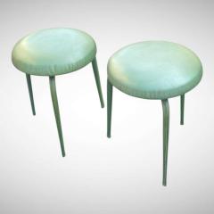 Jacques Adnet 1950s Stitched leather stools by Jacques Adnet - 4704195