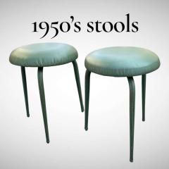 Jacques Adnet 1950s Stitched leather stools by Jacques Adnet - 4704196
