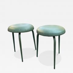 Jacques Adnet 1950s Stitched leather stools by Jacques Adnet - 4704228