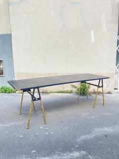 Jacques Adnet 1950s Stitched leather table by Jacques Adnet - 3686158