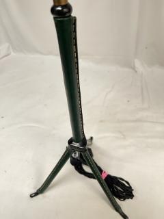 Jacques Adnet 1950s Stitched leather table lamp by Jacques Adnet - 4118721