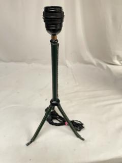 Jacques Adnet 1950s Stitched leather table lamp by Jacques Adnet - 4118725