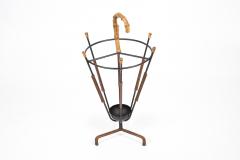 Jacques Adnet 1950s Stitched leather umbrella stand By Jacques Adnet - 3025675