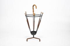 Jacques Adnet 1950s Stitched leather umbrella stand By Jacques Adnet - 3025676