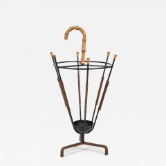 Jacques Adnet 1950s Stitched leather umbrella stand By Jacques Adnet - 3034327