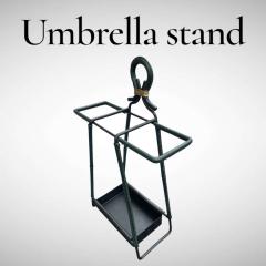 Jacques Adnet 1950s Stitched leather umbrella stand by Jacques ADNET - 4811395
